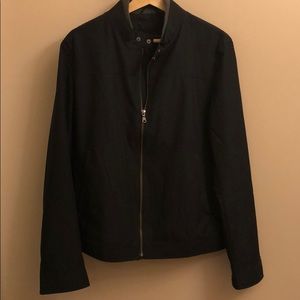 Black zip-up jacket/windbreaker